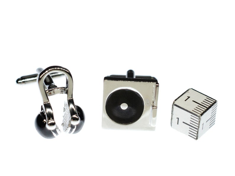 Headphone Record Player Turntable Cufflinks Box Miniblings Music DJ Turntables image 4