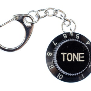 Potencjometr tonu, kontroler gitary, brelok Miniblings, muzyk