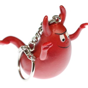 Barbapapa Devil Key Ring Miniblings Barbabravo Figure Rubber Red