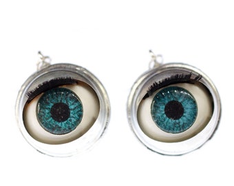 Eye Earrings Miniblings Halloween Eyes Puppet Moving Creepy Doll