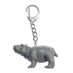 Hippo Key Ring Chain Miniblings Zoo Safari Zoo Key Ring Chain Rubber