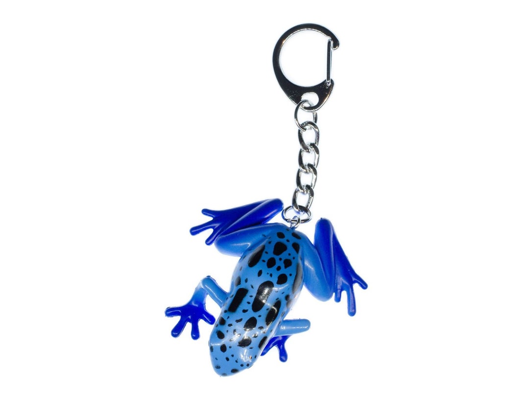 Frog Key Ring Chain Miniblings Frogs Poison Blue Etsy