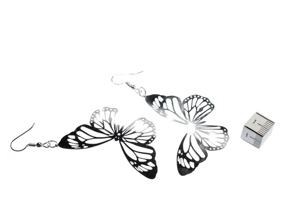 Miniblings farfalla orecchini di filigrana - Gioielli fatto a mano ho Fairy della farfalla in argento - argento orecchini