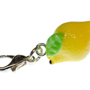Lemon Charm Pendant Zipper Pull For Bracelet Wristlet Miniblings Fruit Lemonade