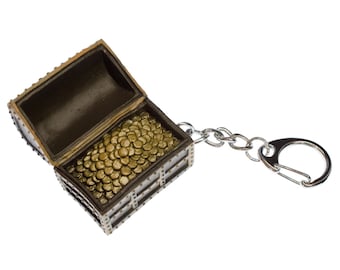 Treasure Chest Box Miniblings Key Chain Ring Pirates Ocean Sea Kids Children Boys