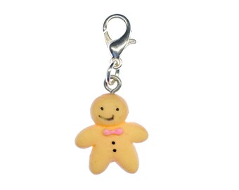 Gingerbread Man Charm Pendant Weckmann Christmas Miniblings Beige