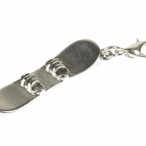 Bracelet Snowboard Charm Miniblings argent carte d'embarquement d'hiver