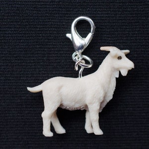 Goat Charm Pendant Miniblings Zipper Pull For Bracelet Wristlet Farm Animal
