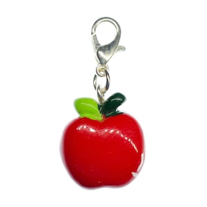 Apple Charm Hanger Charm Armband Miniblings Charms Rode Hars Plat