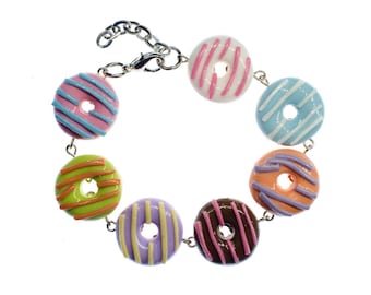 Donuts Bracelet Miniblings 18 Mm Colorful Doughnuts Usa Fast Food Sweets