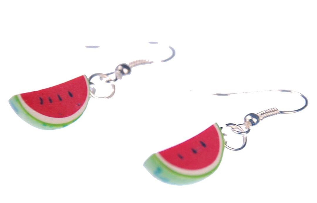 Cantaloupe Melon Earrings, Novelty Fruit Earrings