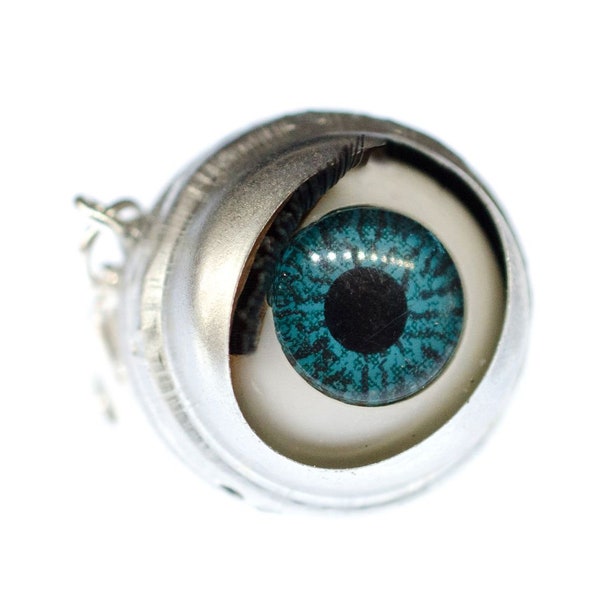 Auge Charm Miniblings Anhänger Bettelarmband Wackelauge Puppenauge Halloween