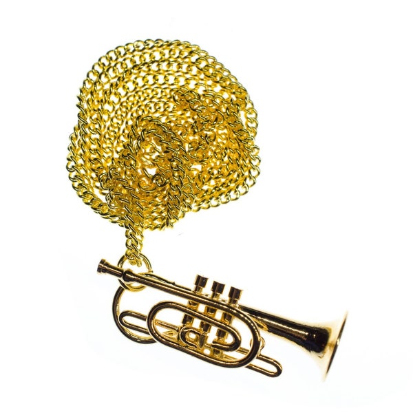 Collier Cornet Miniblings instrument de corne orchestre instrument de cuivre