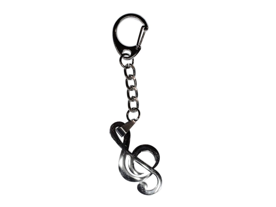 Key Ring Note Treble Clef Note Key Ring Chain Miniblings Silver 4cm Piano Singer - Etsy