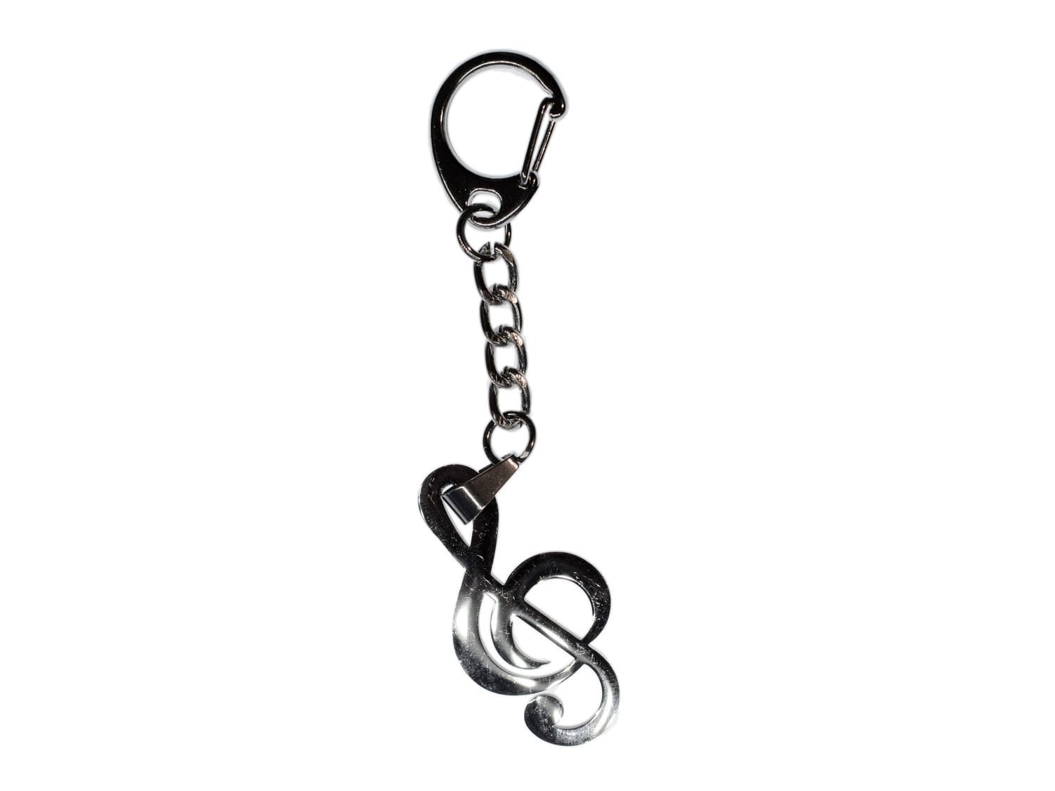 Porte-cle Porte-cles Cle de sol Miniblings 4cm argente clef pendentif
