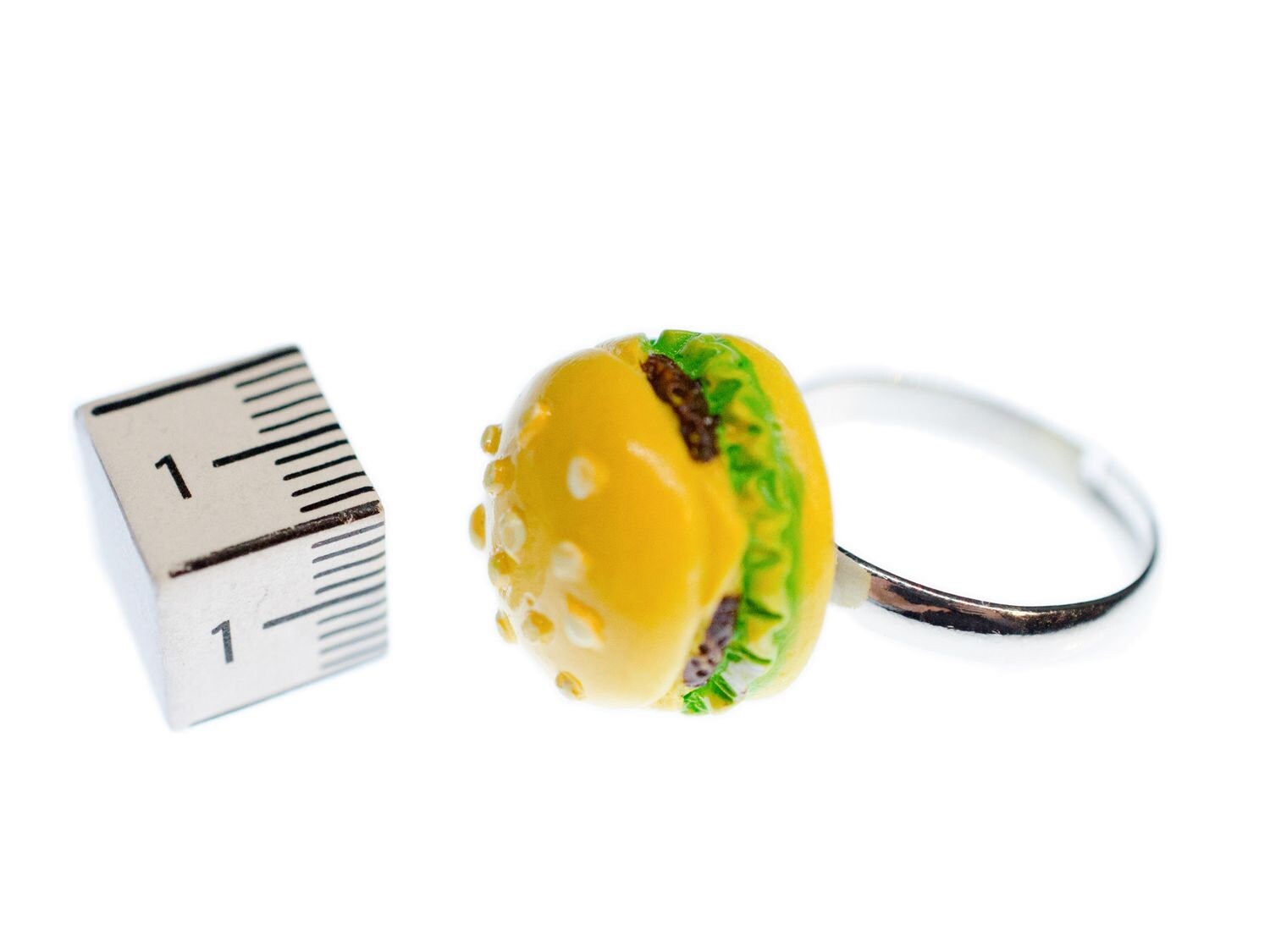 Hamburger Ring Miniblings Fast Food Meal Burger Restaurant Usa 3D ...