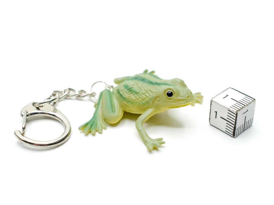 Frog Key Ring Chain Miniblings Frogs 32mm Key Ring Chain Green Etsy UK