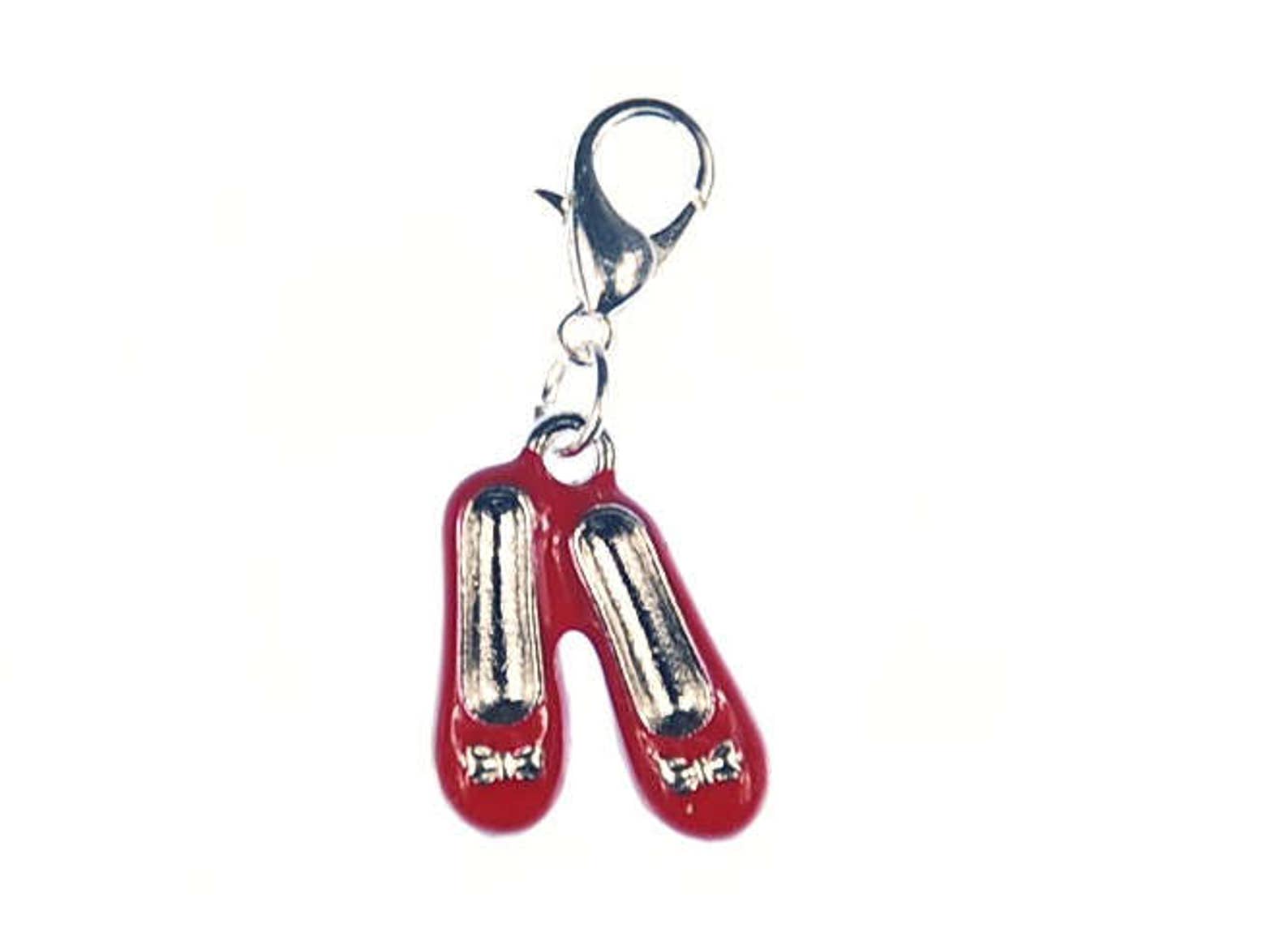ballerina double ballet shoes ballet charm miniblings together red