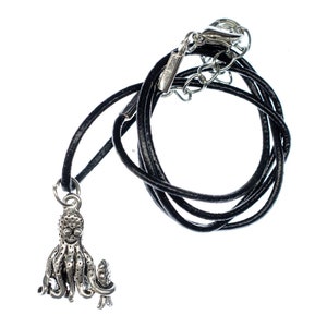 Octopus Necklace Miniblings Leather Maritimee Squid Cuttlefish Sea Diving Ocean