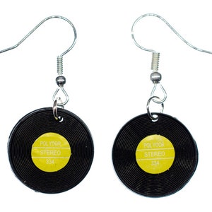 Record Earrings Miniblings Records LP Vinyl DJ Music Yellow