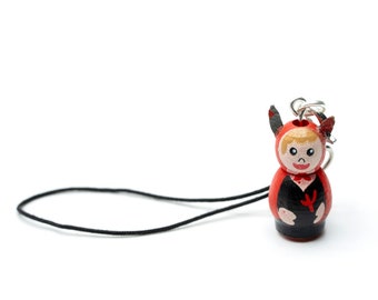 Devil lucky doll cell phone pendant Miniblings devil belzebub lucky charm