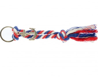 Anchor Rope Key Ring Chain Miniblings Kids Children Maritime Silver