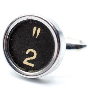Citattecken 2 Nyckelring Skrivmaskinsnyckel Miniblings Upcycling swrz