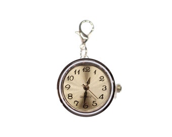 Charm horloge Marche Miniblings Charms Bouton poignet BLANC