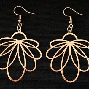 Ornament Earrings Miniblings Floral Plant Palm Leaf Rosegold Rose Gold