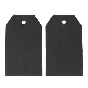 50 etiquettes de cadeau pendentif etiquette plaque cadeau Miniblings noir