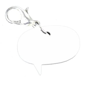 Balloon Speech Bubble Charm Pendant Miniblings Cartoon Comic Acrylic Round