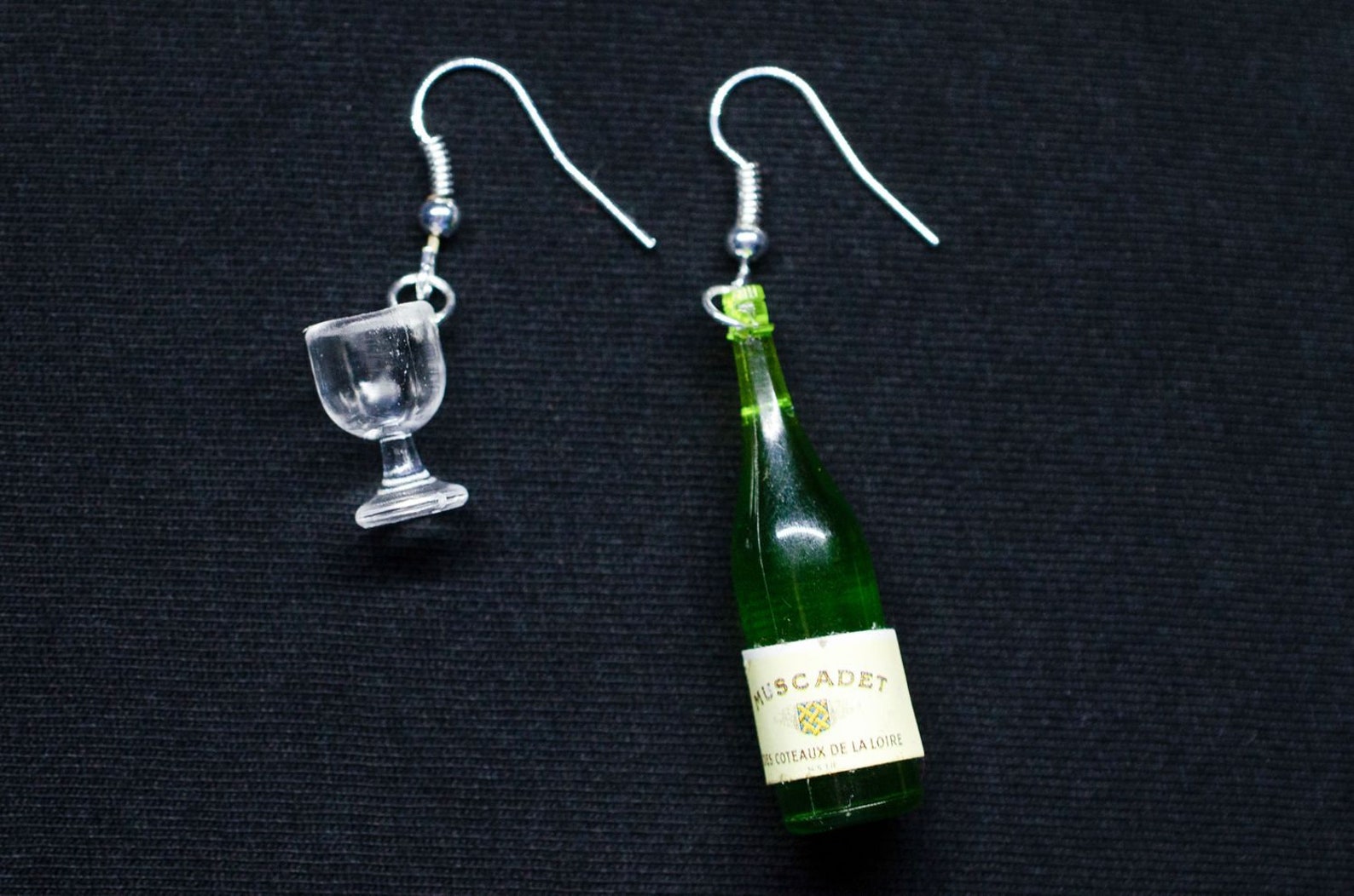Wine Glass Earrings Miniblings Earrings Water Glass Bottle Etsy