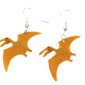 Dinosaur Pteranodon Earrings Dino Flieger Pterosaurs Miniblings Rubber Cognac