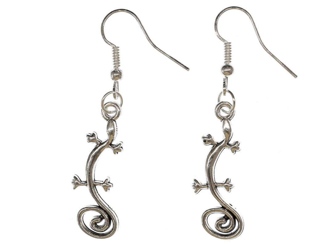 Salamander Earrings Rs Hangers Miniblings Gekko Saurian Etsy