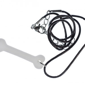 Bone Bones Necklace Miniblings 45Cm Acrylic White Halloween Dog