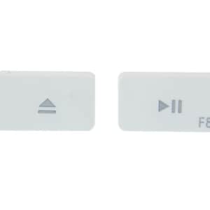 Tastatur Ohrstecker Miniblings Stecker Ohrringe Keyboard weiß F8 auswerfen Play