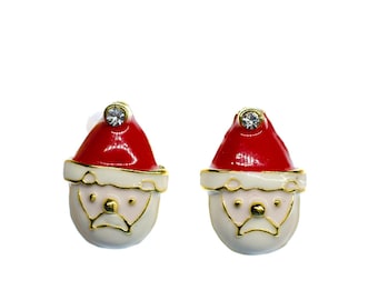Santa Claus Earrings Ear Studs Earstuds Miniblings Winter Father Christmas