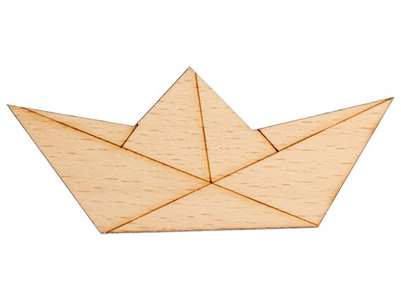 Papierschiff Segelschiff Schlüsselanhänger Miniblings Boot Schiff Origami flach