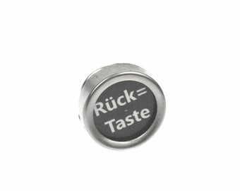 Rücktaste Brooch Pin Badge Button Typewriter Keys Miniblings Vintage UPCycling