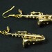Orecchini A Saxophone Miniblings - Pendenti Strumento Musicale In Plastica - Made In Germany