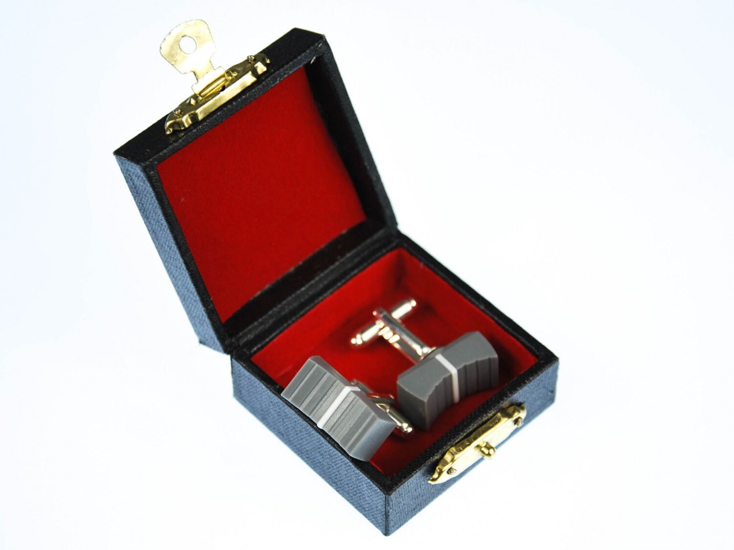Boutons De Manchette Fader DJ Rouge - Accessoire Original Pour Ingénieur Son Et Passionnés De Mix