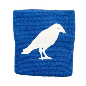 Calentadores de muñeca con banda para el sudor Cartera con cremallera Miniblings Cuervo azul