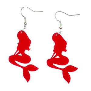 Mermaid Earrings Miniblings Mermaids Sirens Ocean Sea Silver Plated Myth