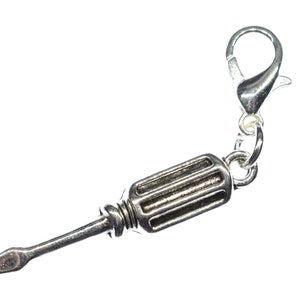 Screwdriver Charm Miniblings Slotted Screwdriver Screwdrivers DIY Tools Silver