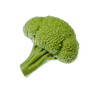 Puede incluir: Un solo florete de brócoli verde con un tallo grueso.