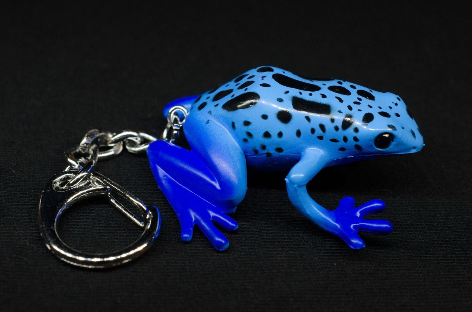Frog Key Ring Miniblings Key Chain Ring Poison Frog Blue Etsy