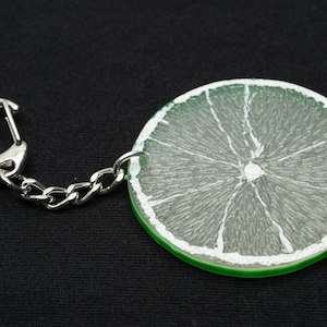 Lime slice  key ring chrain lime fruit drink fruit slice