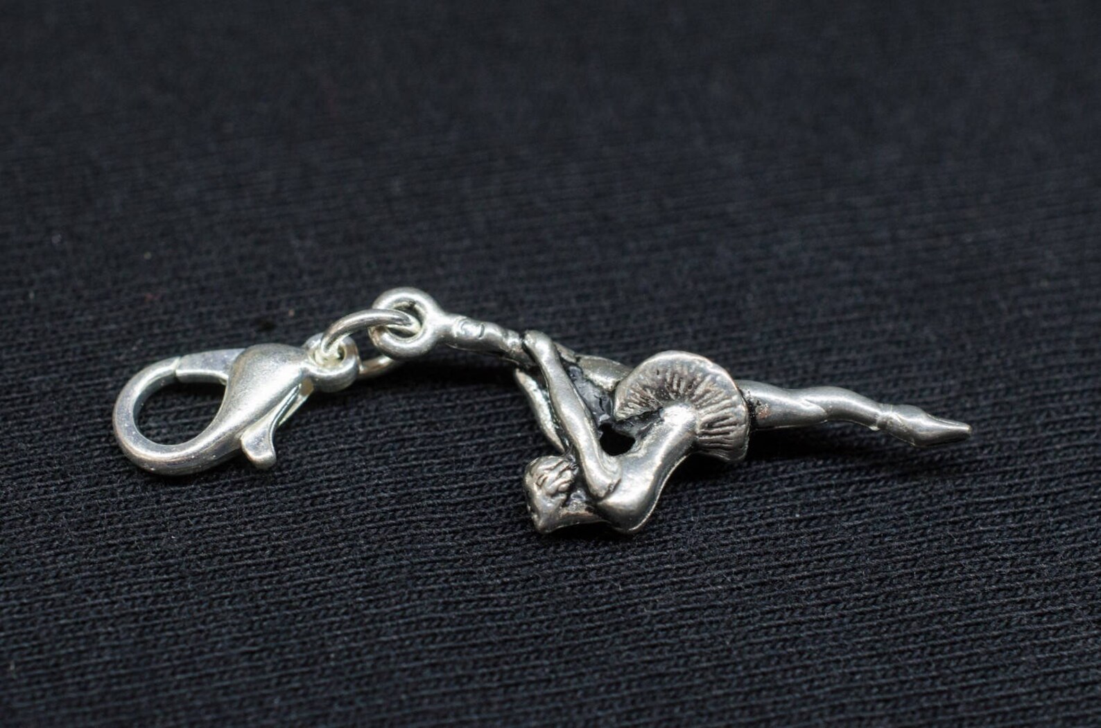ballerina ballet dancer charm for bracelet wristlet dangle miniblings silver