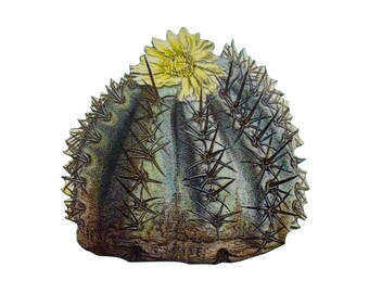 Broche de cactus Miniblings Pin de flor Planta del desierto Texas Western 6