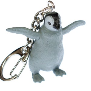 Penguin Key Ring Chain Keychain Miniblings Antarctic Bird Lake Sea Animal